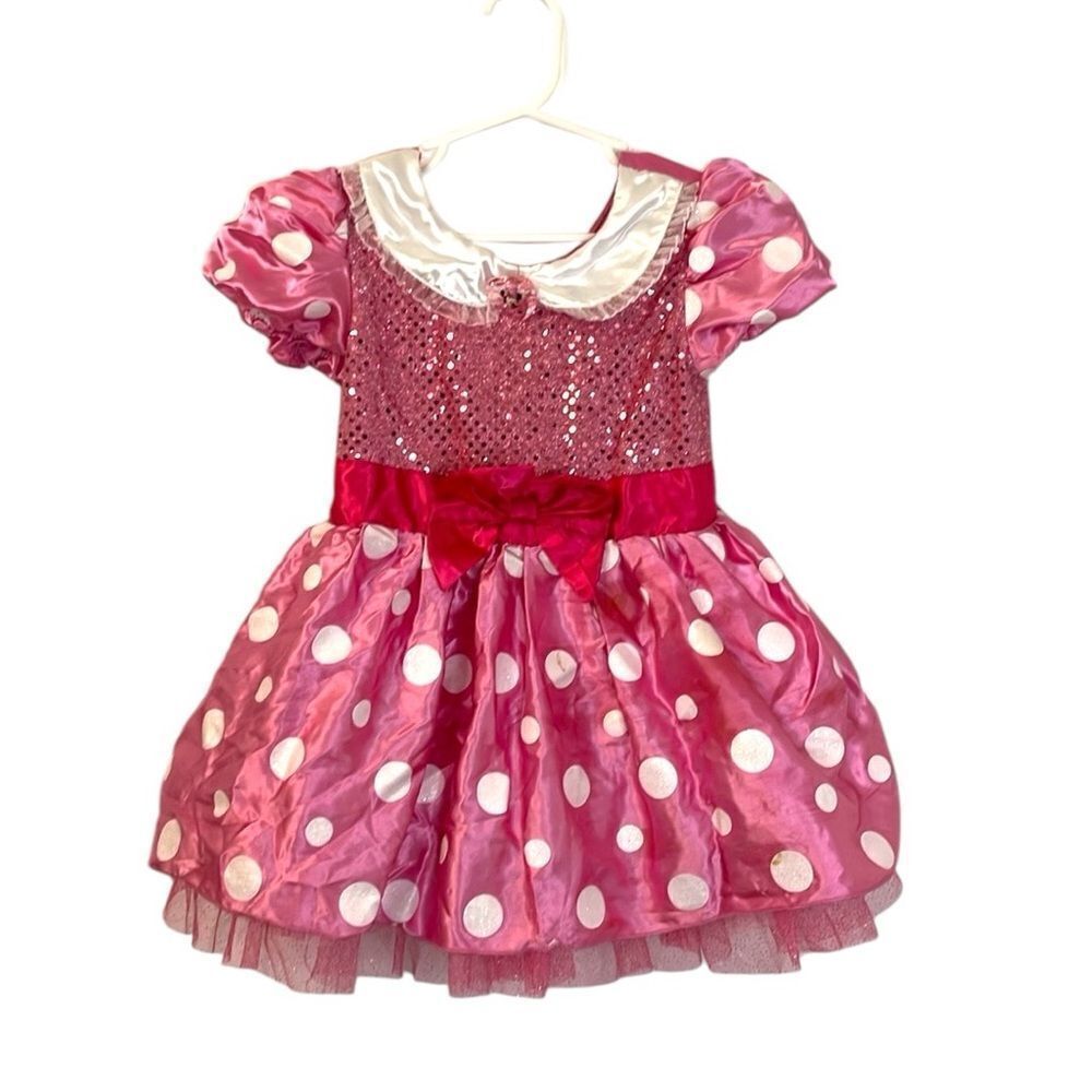 Disney Store Deluxe Pink Minnie Mouse Polka Dots Costume Girls 5 5T